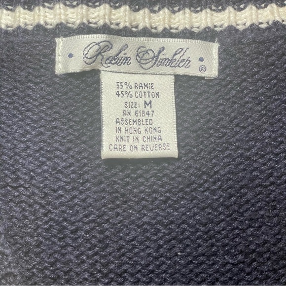 Vintage Robin Sinkler Fireworks Stars Knit Embroidered Vest Medium Patriotic - Picture 6 of 9